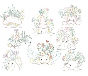 Stickdatei - Frühlingsfreunde Drache